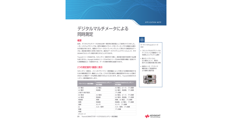 デジタルマルチメータ(DMM)による同時測定
